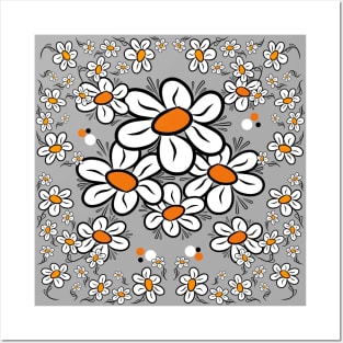 blooming daisies blooms daisy blossom flower Posters and Art